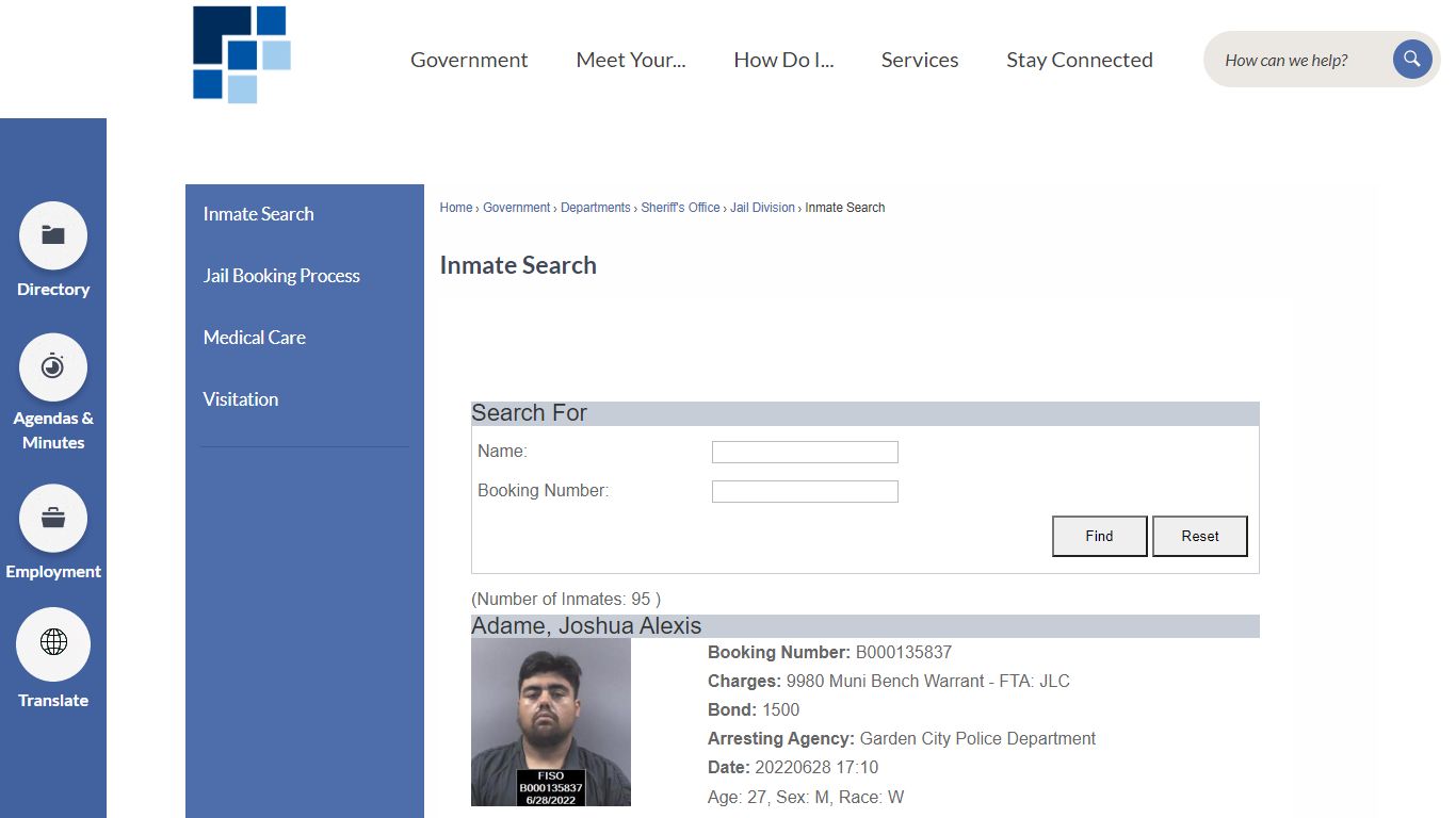 Inmate Search | Finney County, KS - Official Website